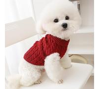 Pull Chien Petite Taille, Pull-Overs pour Chiens à Col Roulé, Manteau Chiot par Temps Froid, pour Petits Chiens et Chats(Red,X-Small)