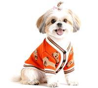 Pull Chien Saint Valentin Pull pour Chien Tricot Pulls Chiens Petite Taille Chaud Vetement Chiens Ours Pulls Petit Chiot Cardigan pour Chiot Manteau Chiots Pull-Over (Rouge,XS)