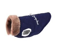 Pull Chien Veste d'hiver imperméable for Animaux de Compagnie, vêtements Super Chauds for Petits Chiens, avec col en Fourrure, Coton(Blue,S)