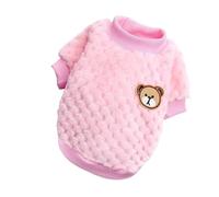 Pull Chien Vêtements d'hiver Chauds for Animaux de Compagnie, Sweat à Capuche for Chien, Pull Doux for Chiot, imprimé Ours Mignon, Chat, la Mode(Pink,S)