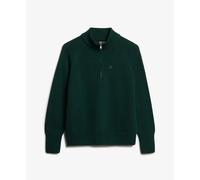 Pull classique Ã col zippÃ© coton femme Superdry Vert L