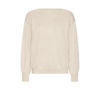 Pull col bateau femme Ichi Luls Beige L
