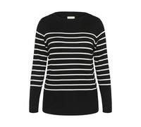 Pull col bateau rayÃ© femme KAFFE Curve Lizzy NO Noir L