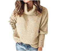 Pull Col Camionneur Femme À Manches Longues Léger Coupe Classique Couleur Unie Grandes Tailles Elástique Chandails Pull Femme Chic Et Elegant Sweatshirt Moderne Confortable Décontractée Mode