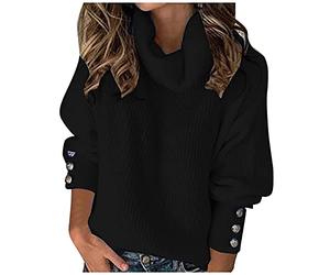Pull Col Camionneur Femme À Manches Longues Léger Coupe Classique Couleur Unie Grandes Tailles Elástique Chandails Pull Femme Chic Et Elegant Sweatshirt Moderne Confortable Décontractée Mode