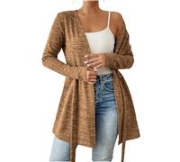 Pull Col Camionneur Femme Hiver Vêtements Hoodie Elegant Pull Cardigan en Cachemire Gilet Lomg Gilet À Vetement Grande Taille Chic Veste a Carreaux Femme Chameau XXL