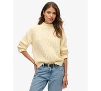 Pull col cheminÃ©e torsadÃ© femme Superdry Beige S