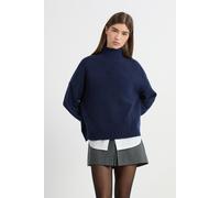 Pull col montant en cachemire - Louise Roule - M - Navy - Femme - Etam