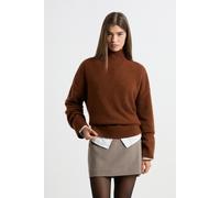 Pull col montant en cachemire - Louise Roule - S - Caramel - Femme - Etam