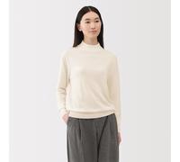 Pull col montant en laine à fine maille femme Bleu cendré M