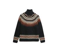 Pull col montant fairisle femme Superdry Gris XS