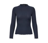 Pull col montant femme Only Emma - Bleu - Manches longues - Volants M