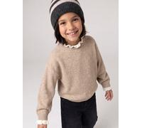 Pull col montant fille camel 10A