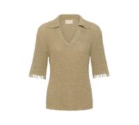 Pull col polo femme Soaked in Luxury SLDuena Jaune XS