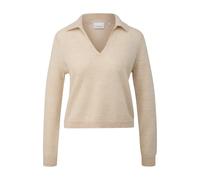 Pull col polo lÃ©gÃšre en mÃ©lange d'alpaga femme COMMA Beige 44