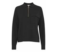 Pull col polo zippÃ© femme Pulz Jeans Sara Noir XS
