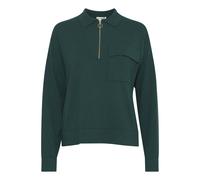 Pull col polo zippÃ© femme Pulz Jeans Sara Vert M