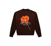 Pull col rond Ã motif floral Arbor Antwerp Marron L