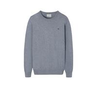 Pull col rond classique avec broderie raquette Silbon Gris L