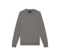 Pull col rond coton mÃ©rinos Lyle & Scott Gris S