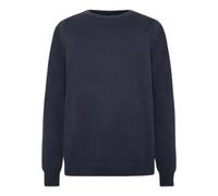 Pull col rond en maille unie KnowledgeCotton Apparel Bleu L