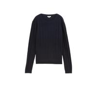 Pull col rond et structure cÃŽtelÃ©e femme Tom Tailor Bleu 2XL