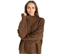 Pull col rond femme Le Temps des cerises Nyx Marron XS
