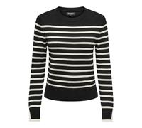ONLY Pull-over 'ONLKalana' noir / blanc, Taille S