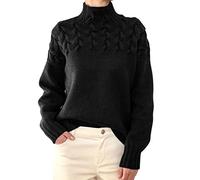 Pull Col Rond Femme Pull Hiver Grande Taille - Chandail Manche Longue à Imprimé LâChe Patchwork Surdimensionné Minces Y2K Vintage Rainbow Stripe DéContracté Mode