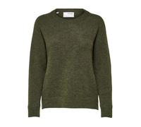 Pull col rond femme - Selected - Lulu - Kalamata melange - Vert - Taille S S