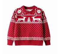 Pull Col Rond Fille, Pull Hiver Enfant, Manches Longues Respirant Basique Mode Et Loisirs Hauts pour Enfant Coupe Ample Confort Col Rond Chandail Grande Taille Tricot Hiver Chaud Sweatshirts