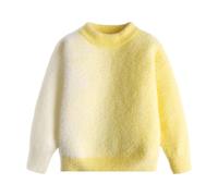Pull Col Rond Fille Tricoté, Pull Enfant 3 Ans, Col Rond Respirant Tricot Confort Sweatshirts Mode Et Loisirs Hiver Chaud Coupe Ample Hauts pour Enfant Grande Taille Basique Manches Longues Pullover