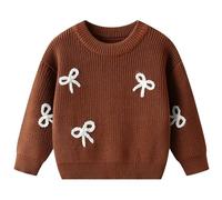 Pull Col Rond Garcon, Pull Enfant 8 Ans Garçon, Coupe Ample Respirant Grande Taille Mode Et Loisirs Hauts pour Enfant Col Rond Tricot Hiver Chaud Pullover Confort Manches Longues Basique Sweatshirts