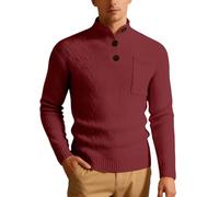 Pull Col Rond Homme Camionneur Chaud Merinos Pullover Bordeaux 4 Long Courte Imprimé XL dans Nid Pastel Message Debardeur Côtelée Bucheron Monté Karl des