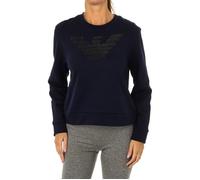 Pull col rond manches longues femme 7V5M75-5J42Z-Bleu marine 48