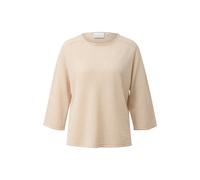 Pull col rond manches raglan en maille fine de lin mÃ©langÃ© femme COMMA Beige 36