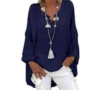 Pull Col Rond pour Française Noël Cadeaux Shirt Sweat Femme Automne Printemps Hiver Christmas Dessus de Manche Longue ÉPaule Hauts Chemisier Top Blouse T-Shirt Sweatshirt Pull Noel