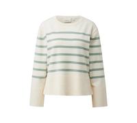 Pull col rond rayÃ© en maille femme COMMA Beige 40