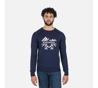 Pull col rond Rossignol Jacquard Bleu L