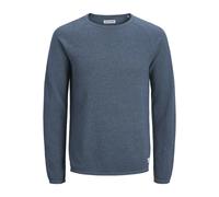 JACK & JONES Pull-over 'JJEHill' bleu-gris, Taille M