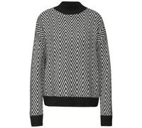 Street One Femme Pull Jacquard Turtleneck in Noir, in size: 44