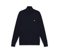 Pull col roulÃ© en coton et laine mÃ©rinos Lyle & Scott Bleu L