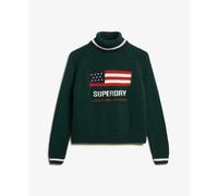 Pull col roulÃ© maille femme Superdry Americana Vert XS