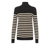 Pull col roulÃ© rayÃ© femme KAFFE Lizza Noir M