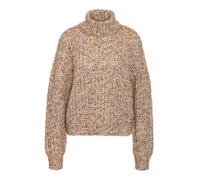 Pull col roulé à motif tricoté pour automne hiver