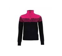 Pull col roulé demi-zip femme Peak Mountain Akar - noir/fushia - S S