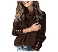 Pull Col Roulé Femme Chic Et Elegant Leger Sweater Pull Col Roulé Oversize Long sous Pull Coton Col Roulé Pulls Pull Cachemire Grande Taille Shirt Original Hiver Sweat Chaud Laine Top