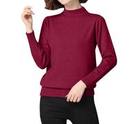 Pull Col Roulé Femme Pull Ample, Vetement Chaud Hiver Chauve-Souris à Manches Longues Gros CâBle Tricot Surdimensionné Streetwear Couleur Unie DéContracté Coupe Classique