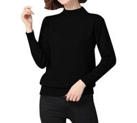 Pull Col Roulé Femme Pull Ample, Vetement Chaud Hiver Chauve-Souris à Manches Longues Gros CâBle Tricot Surdimensionné Streetwear Couleur Unie DéContracté Coupe Classique