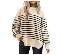 Pull Col Roulé Femme Pull Grosse Maille, Chandail Manche Longue DéContracté Doux Coupe AjustéE ÉPais Et Chaud RéTro à La Mode Style Classique Basique EláStique